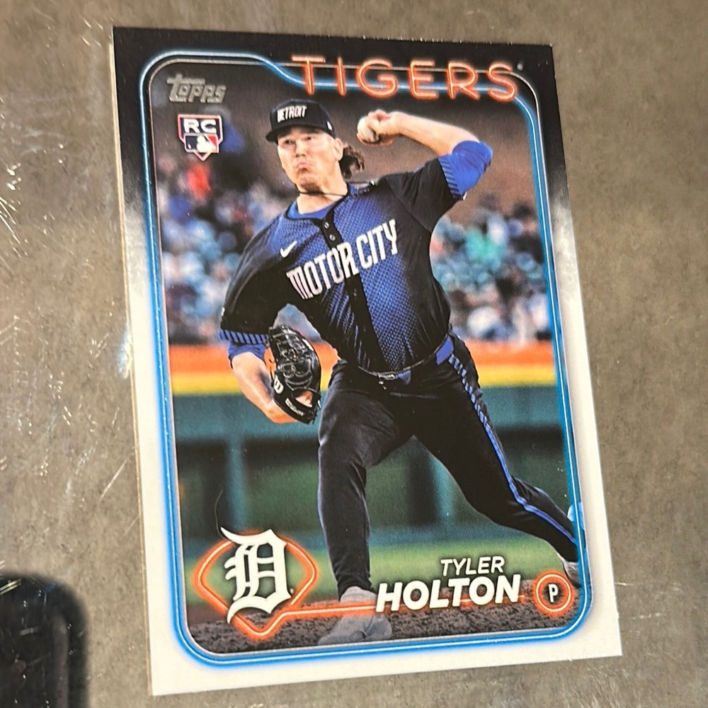 Topps Motor City Pitcher Card - Blue and Black